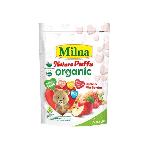 Promo Harga Milna Nature Puffs Organic Apple & Mix Berries 15 gr - Hypermart