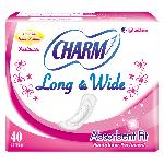 Promo Harga Charm Pantyliner Long & Wide Absorbent Fit Breathable Parfume 40 pcs - Hypermart